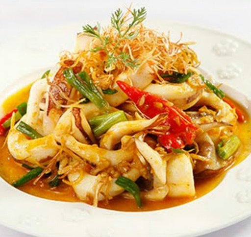 Mực xào sa tế